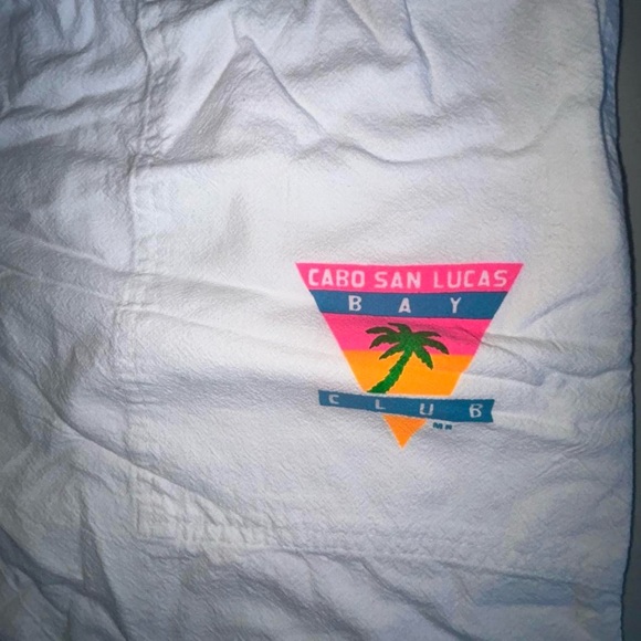 Miro Cabo White Men's Flat Front Shorts - Picture 2 of 8